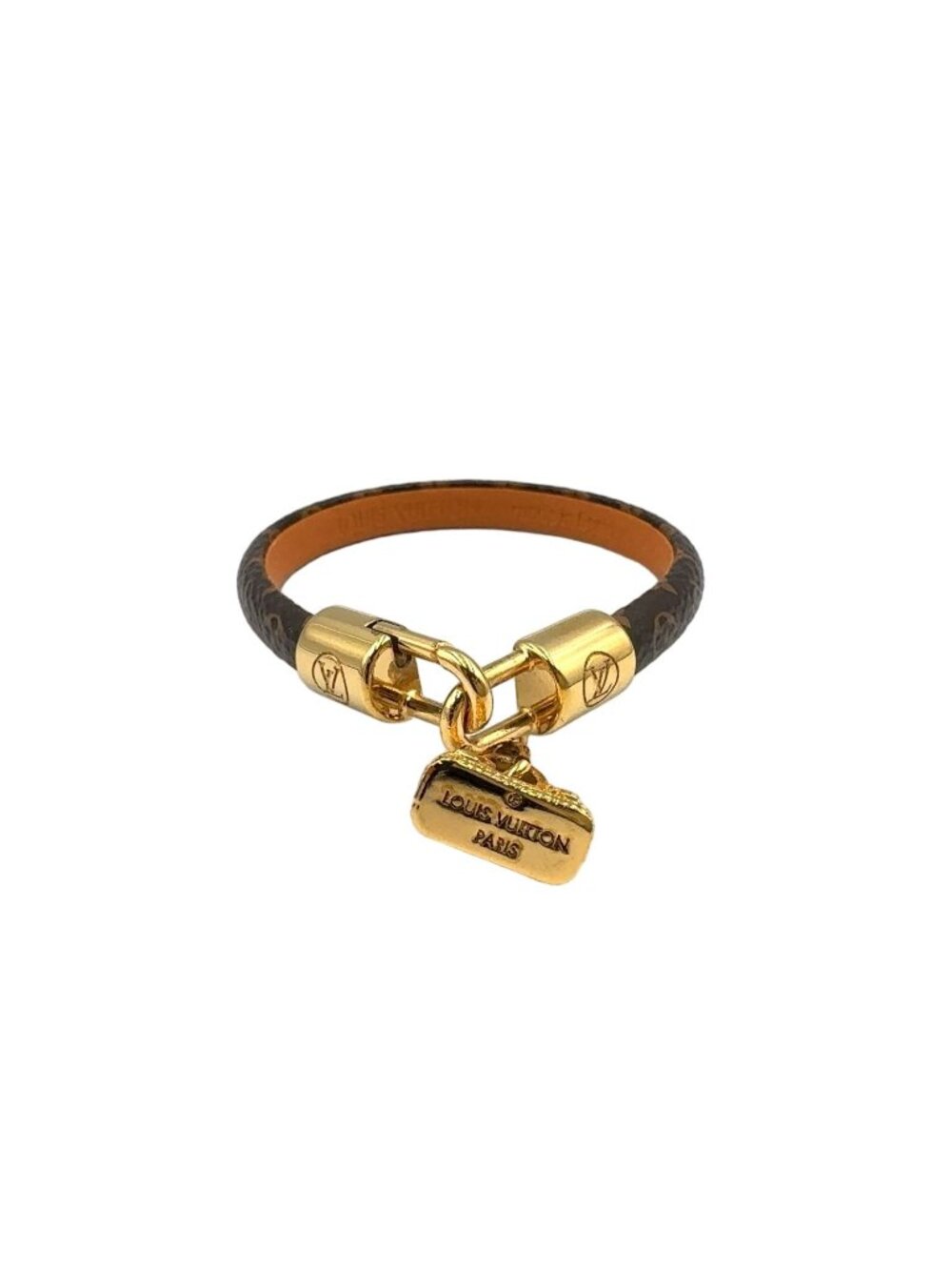 Louis Vuitton Bracelet Alma Monogram Gold Brown